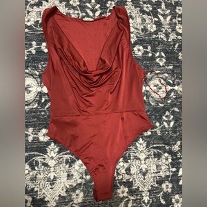 Free People Sleek Red Bodysuit BRAND NEW